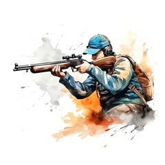 Rifle shooting athlete