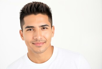 Obraz premium A man in a white shirt is posing for a picture.