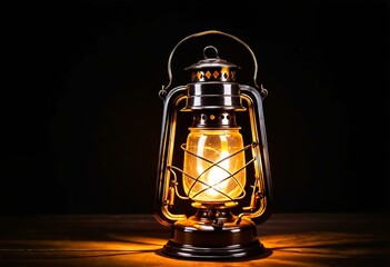 A lamp that is sitting on a table.