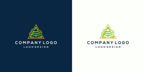 Geometric Tree Logo for Company Branding