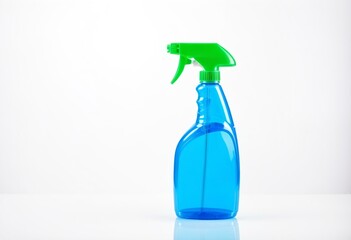 A green plastic spray bottle with a green trigger.
