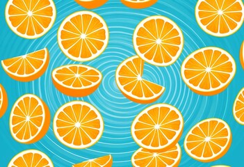 A glass bowl filled with sliced oranges and water.
