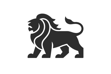 Lion logo design heraldic animal king of beasts art