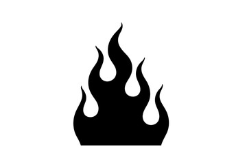 Black flame vector illustration fire design art