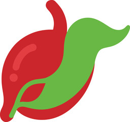 Gallbladder icon on vector illustration 