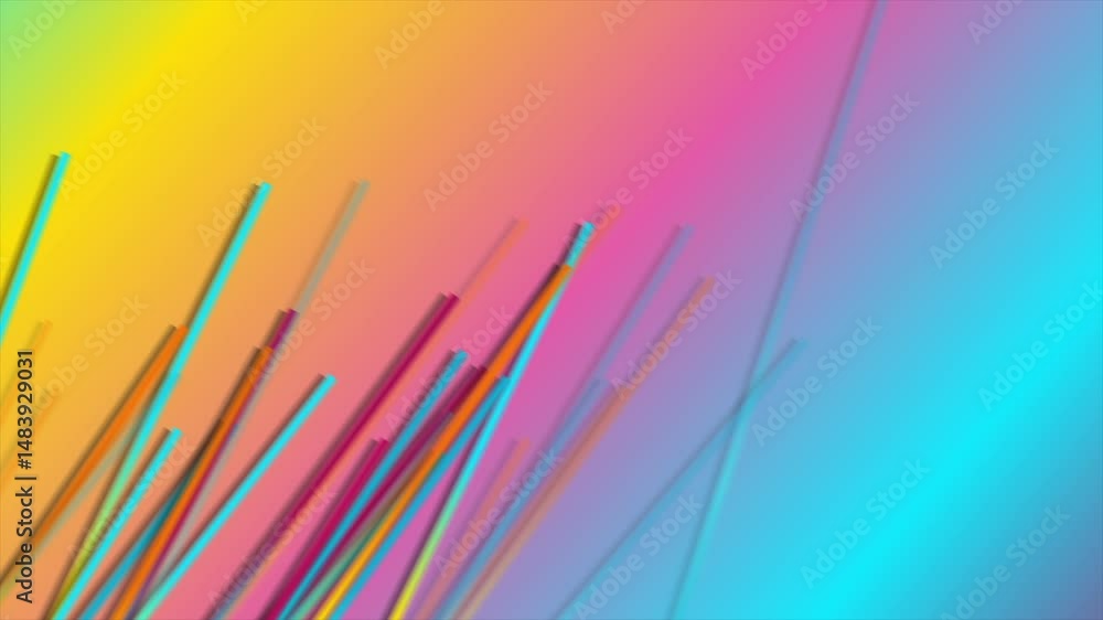 Leinwandbilder Colorful abstract elegant background with smooth lines. Seamless looping motion design. Video animation Ultra HD 4K 3840x2160