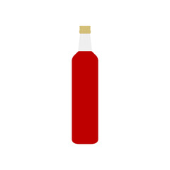 Flat red syrup bottle illustration. Indonesian traditional food and drink. Usually used during Ramadan and Eid