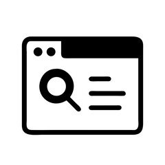 Search icon for remote work and digital professions on white background