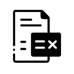 Fototapeta premium Spreadsheet icon for remote work and digital professions on white background