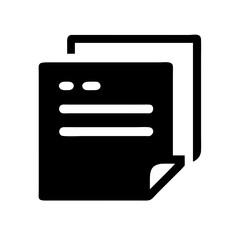 Obraz premium Sticky notes icon for remote work and digital professions on white background