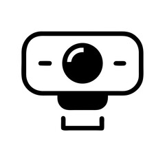 Webcam cover icon for remote work and digital professions on white background