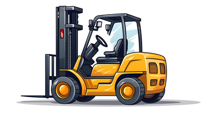 Fototapeta premium Colorful Forklift Mechanic Equipment Repair Background: Professional Tools for Industrial Maintenance