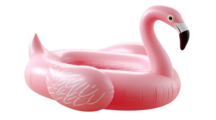 Flamingo Float: The vibrant pink inflatable flamingo float, perfect for adding a touch of tropical fun to your next poolside gathering, symbolizes the carefree days of summer.