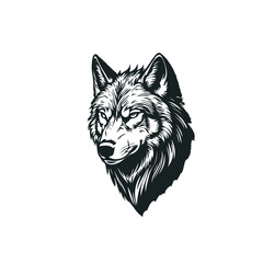 wolf head vector