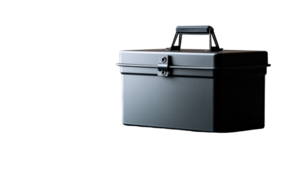 Durable Toolbox: A robust and reliable black toolbox, essential for professionals and hobbyists alike, showcasing the perfect blend of form and function.