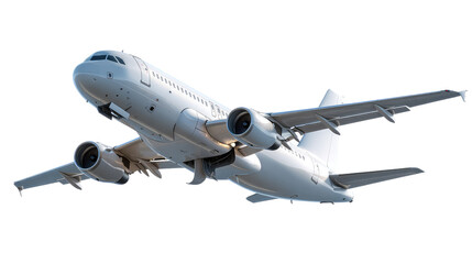 Soaring Ascent: An airplane takes flight, its sleek silhouette against the boundless sky, offering a sense of speed, innovation, and the boundless freedom of travel.