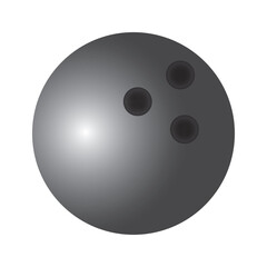 Obraz premium Bowling ball. Black shiny bowling ball isolated on white background. Sports, freetime, activity and recreation concept. Vector illustratio EPS 10