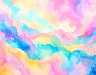 パステルカラーのサイケデリックな背景