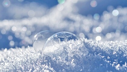 Frozen Bubbles in Winter