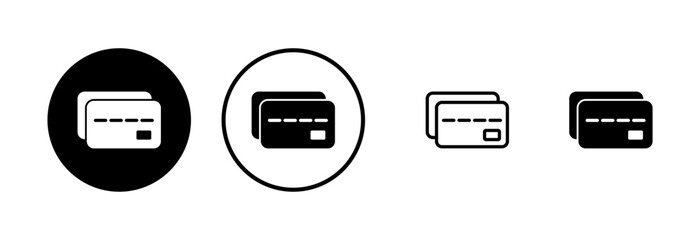 Credit card icon logo design. Credit card payment sign and symbol