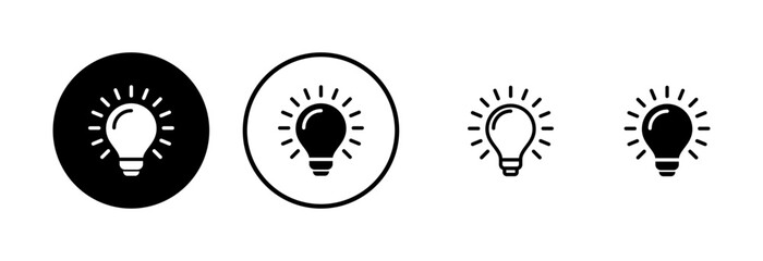 Lamp icon logo design. Light bulb sign and symbol. idea symbol.