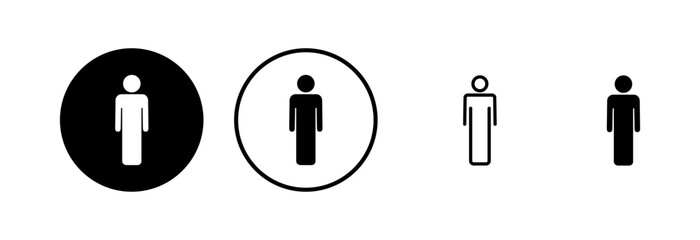 Man icon logo design. male sign and symbol. human symbol