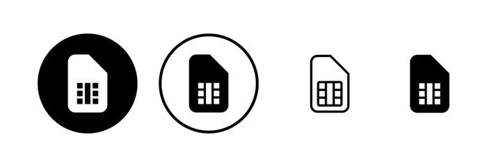 Sim card icon logo design. dual sim card sign and symbol