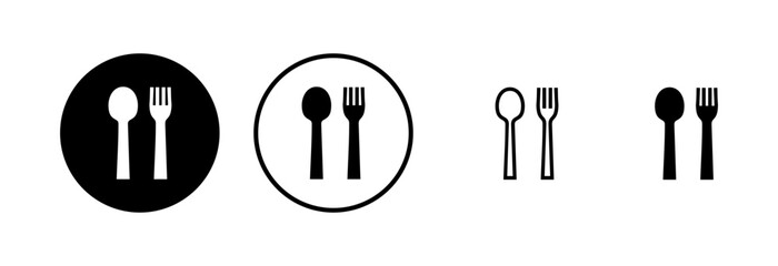 spoon and fork icon logo design. spoon, fork and knife icon vector. restaurant sign and symbol