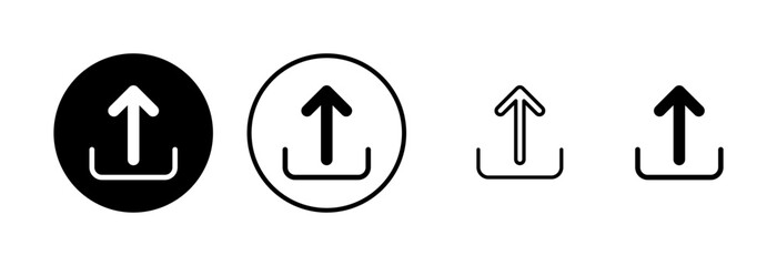 Upload icon logo design. load data sign and symbol