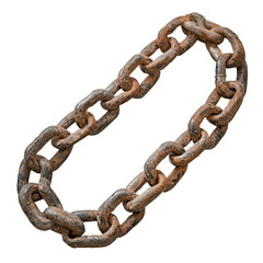 Obraz premium strong metal chain isolated white backdrop