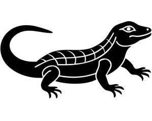 Creative details beautiful monitor lizard Vector Illustration