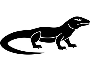Creative details beautiful monitor lizard Vector Illustration