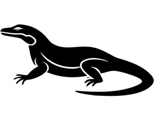 Creative details beautiful monitor lizard Vector Illustration