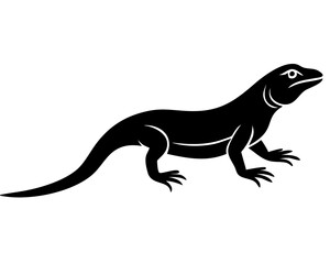 Creative details beautiful monitor lizard Vector Illustration