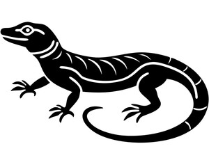 Creative details beautiful monitor lizard Vector Illustration