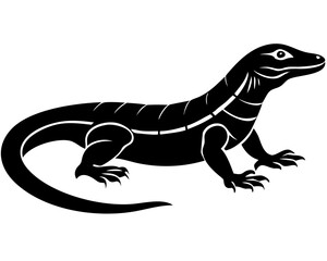 Creative details beautiful monitor lizard Vector Illustration