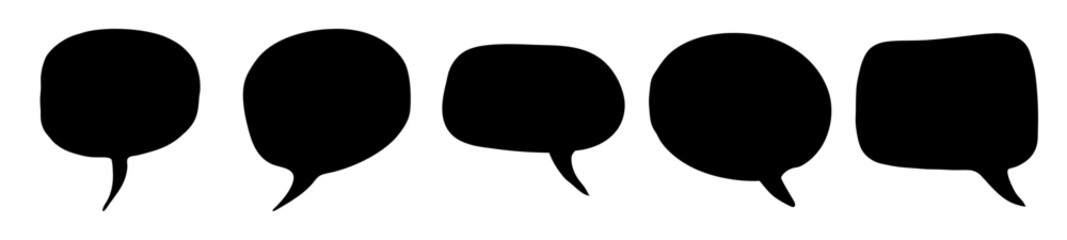 Variety of Isolated Vector Speech Bubbles for Graphic Design Elements
