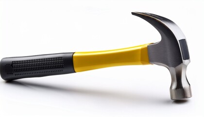 yellow hammer on white background