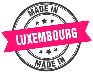 Made in Luxembourg round sign. Made in Luxembourg stamp.