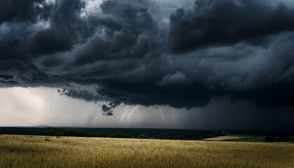 black cloud and thunderstorm before rainy dramatic black clouds and dark sky