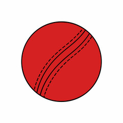 cricket ball vector isolated on white background