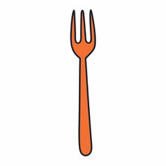 Fork vector isolated on white background