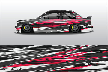 Stylish racing car design with dynamic graphics displayed (2)