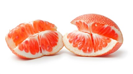 Juicy Red Grapefruit Segments, Fresh Citrus Fruit Slices, Healthy Food, Vitamins, Summer Fruit