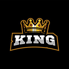King Crown Logo Design for Sport Esport or Gaming