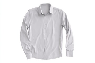 A crisp, light gray long-sleeve button-down shirt. Perfect for a modern, minimalist look.