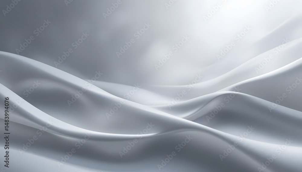 Aufkleber Serene Gray Gradient. Abstract Flowing Background, Soft Light Creates Depth, Ideal For Presentations. Elegant Design Element, Adding A Touch Of Sophistication. Use It In Artistic Projects.
