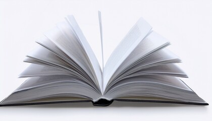 Fototapeta premium opened empty book flying isolated imagination concept