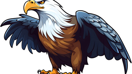 Obraz premium Professional Eagle Mascot Vector Cartoon Illustration for Sports Teams and School Mascots