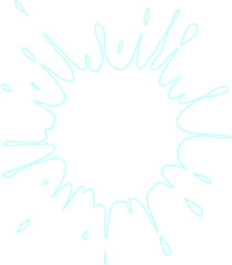 Grunge-style water stain featuring cracked edges and a glowing hollow outline.